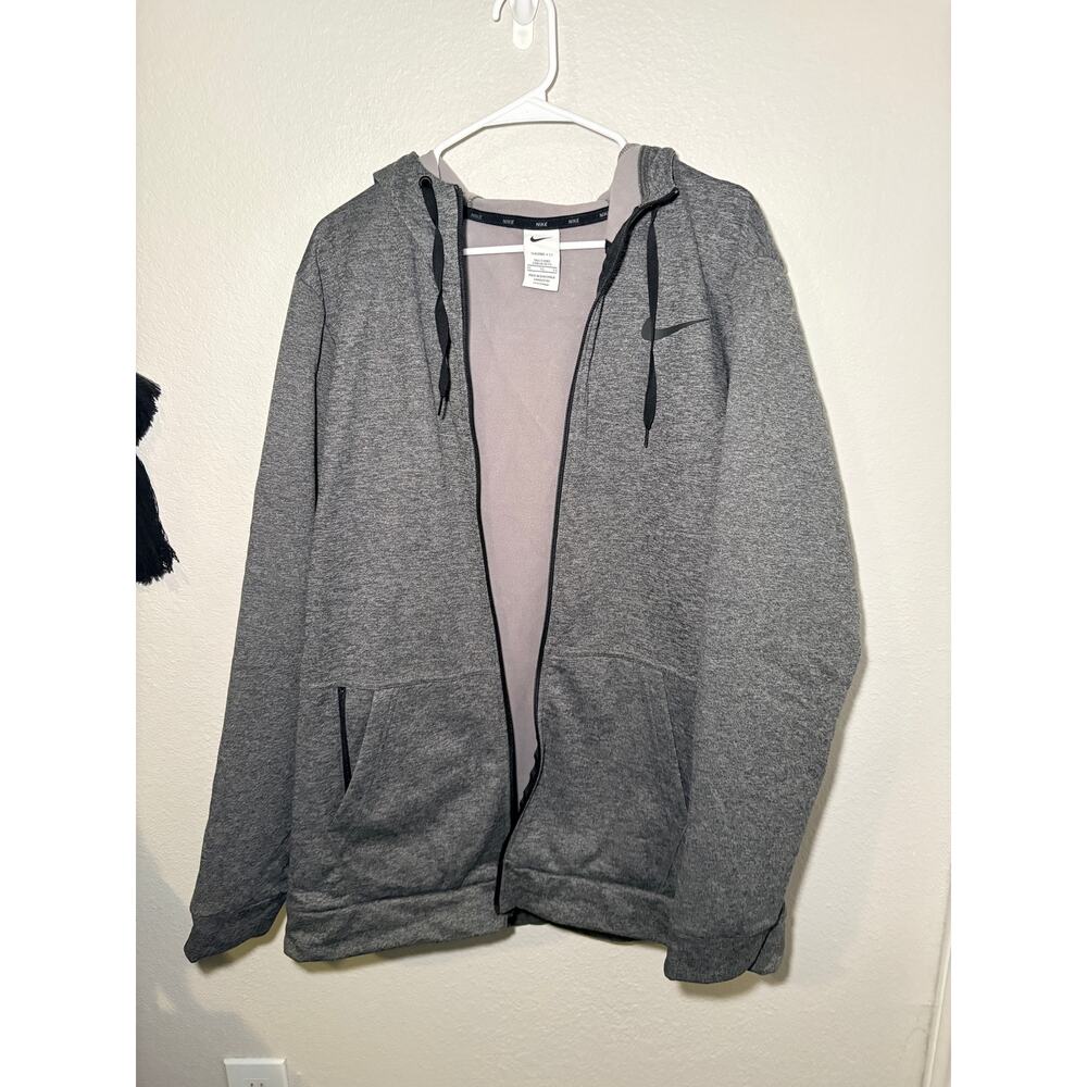 Nike Therma-FIT Full-Zip Training Jacket - Heather Gray, Size XL